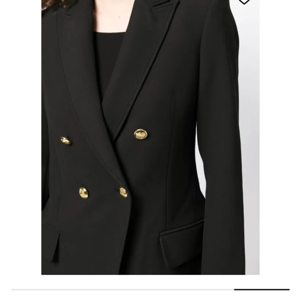 A.L.C. Black and Gold Double-Breasted Blazer
